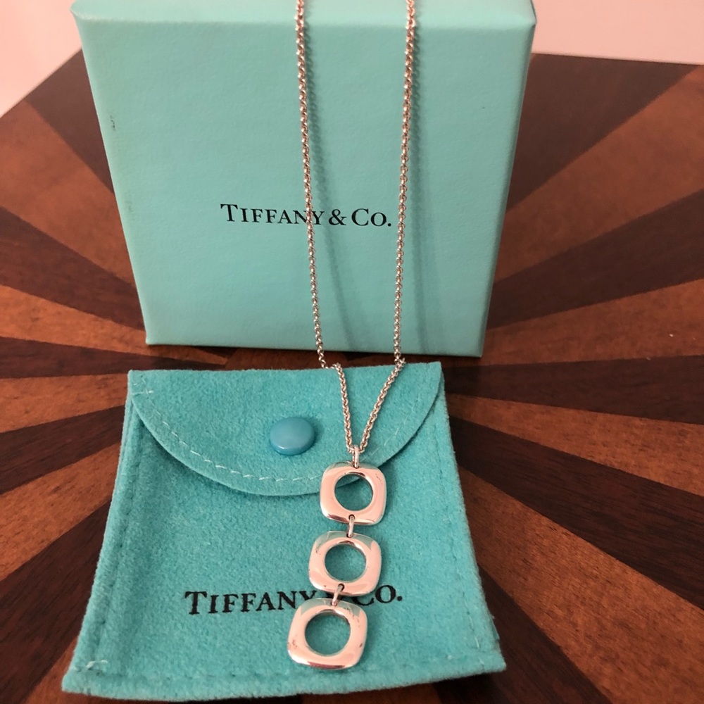 Tiffany drop silver necklace